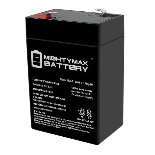 6V 4.5AH SLA Battery Replacement For Apex APX645 - 6 Pack